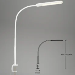 Lámpara de pinza LED Servo, atenuable, CCT, blanco