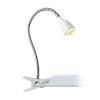 Lámpara de pinza LED Tulip, blanco