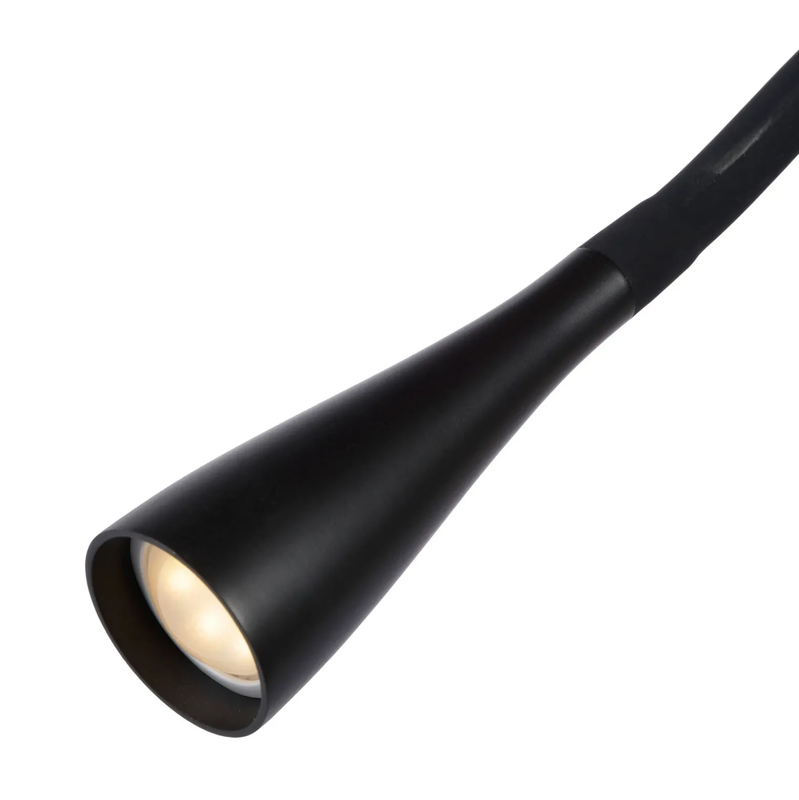 Lámpara de pinza LED Zozy, negra, 3-StepDim, brazo flexible
