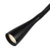 Lámpara de pinza LED Zozy, negra, 3-StepDim, brazo flexible