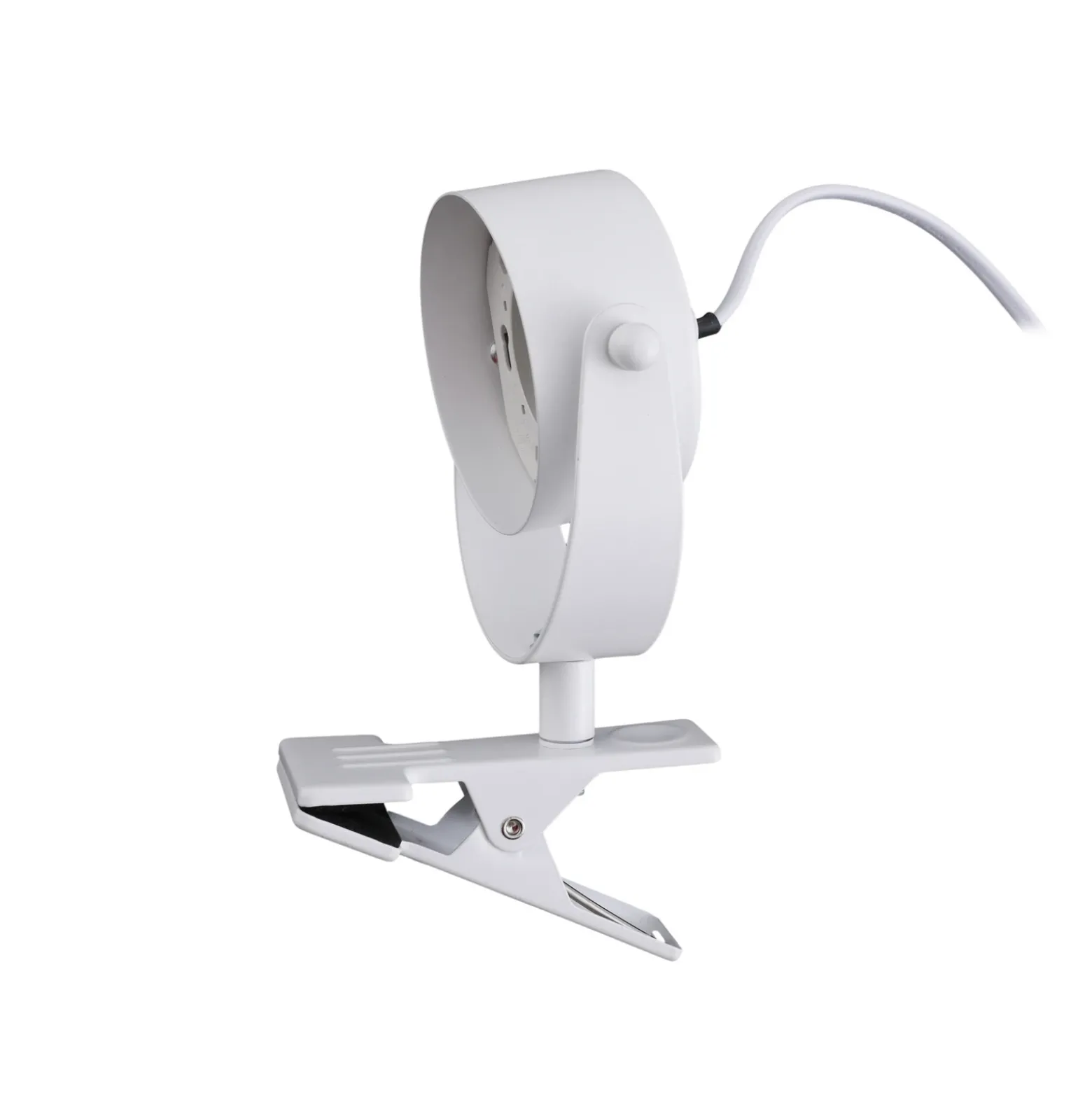 Lámpara de pinza Lindby Jyla, blanco mate, GX53