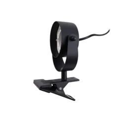 Lámpara de pinza Lindby Jyla, negro mate, GX53