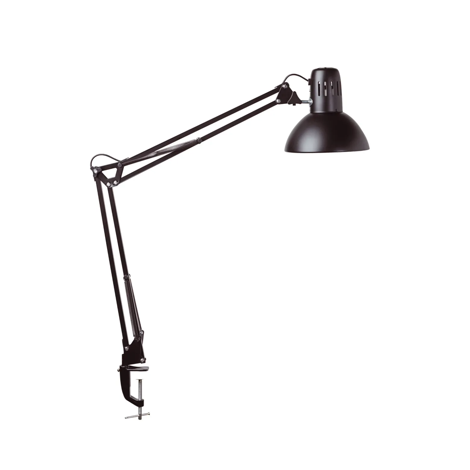 Lámpara de pinza MAULstudy, negra, altura 44 cm, metal
