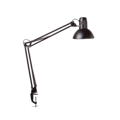 Lámpara de pinza MAULstudy, negra, altura 44 cm, metal