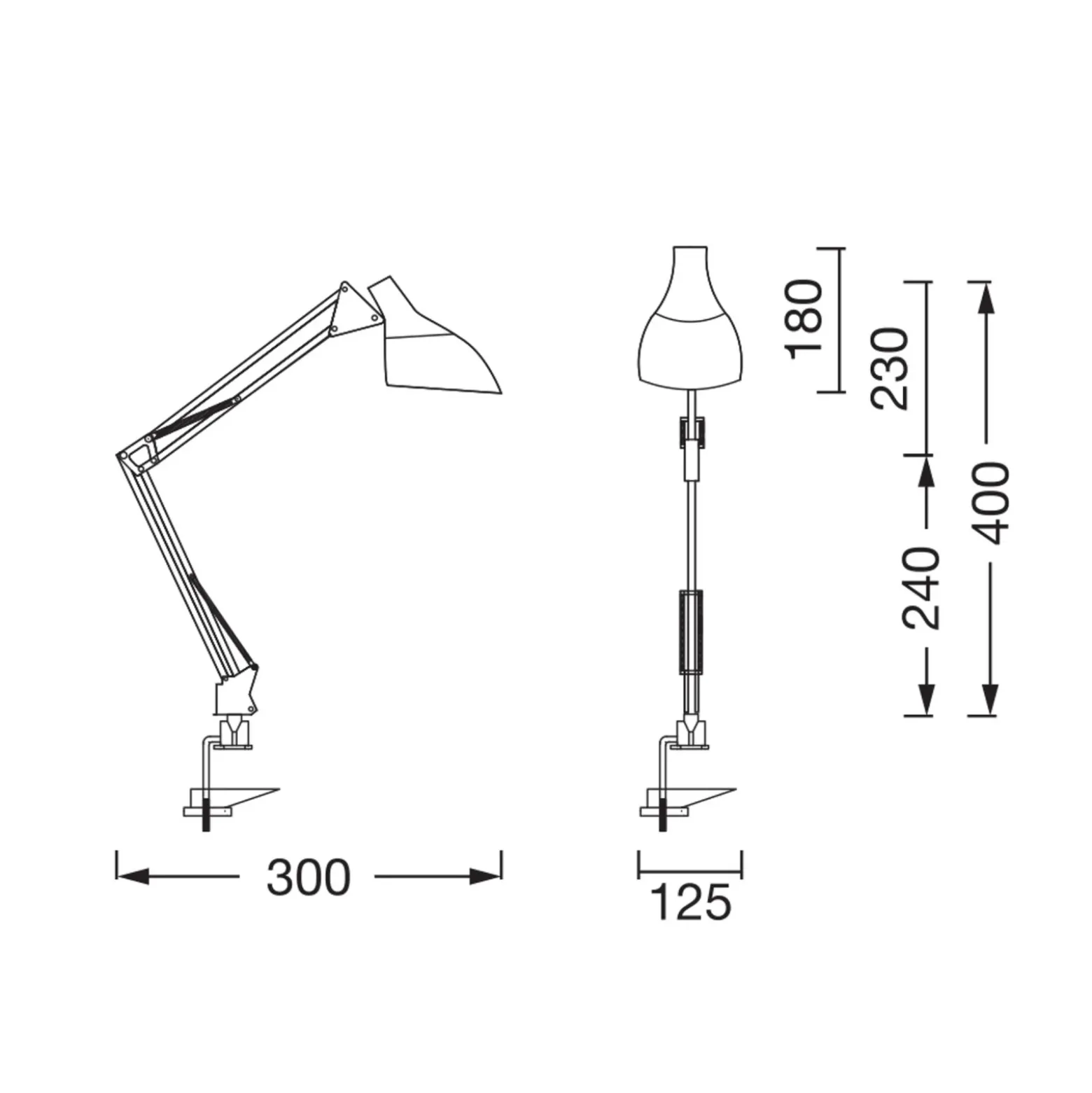 Lámpara de pinza OSRAM Office Line Desk Pear Clip, negra, E27
