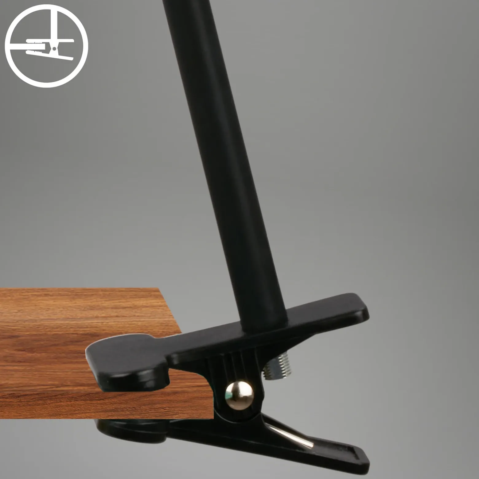Lámpara de pinza recargable LED Tari, negra, CCT, regulador táctil, USB