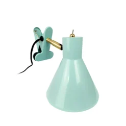 Lámpara de pinza Sleep de Dyberg Larsen, verde menta, Ø 15 cm, acero