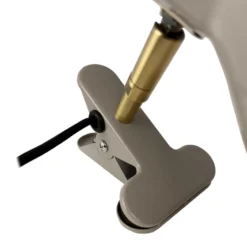 Lámpara de pinza Sleep de Dyberg Larsen, marrón, Ø 15 cm, acero