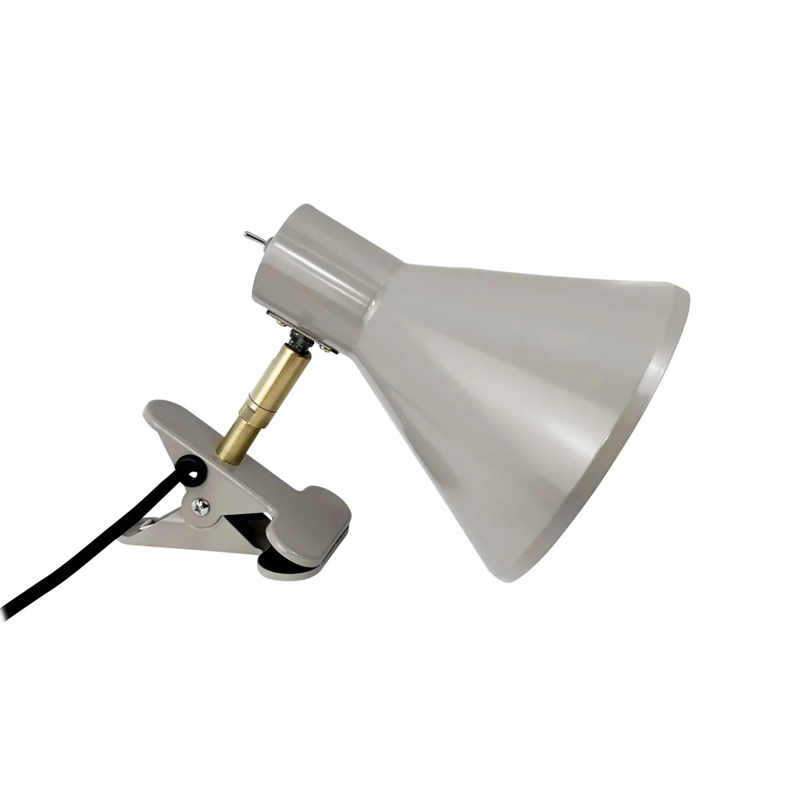Lámpara de pinza Sleep de Dyberg Larsen, marrón, Ø 15 cm, acero