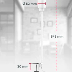 Lámpara de pinza Snake, blanca, de metal, orientable, GU10
