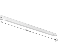 Lámpara de riel LED Arcchio Harlow, blanca, 109 cm, 3000 K