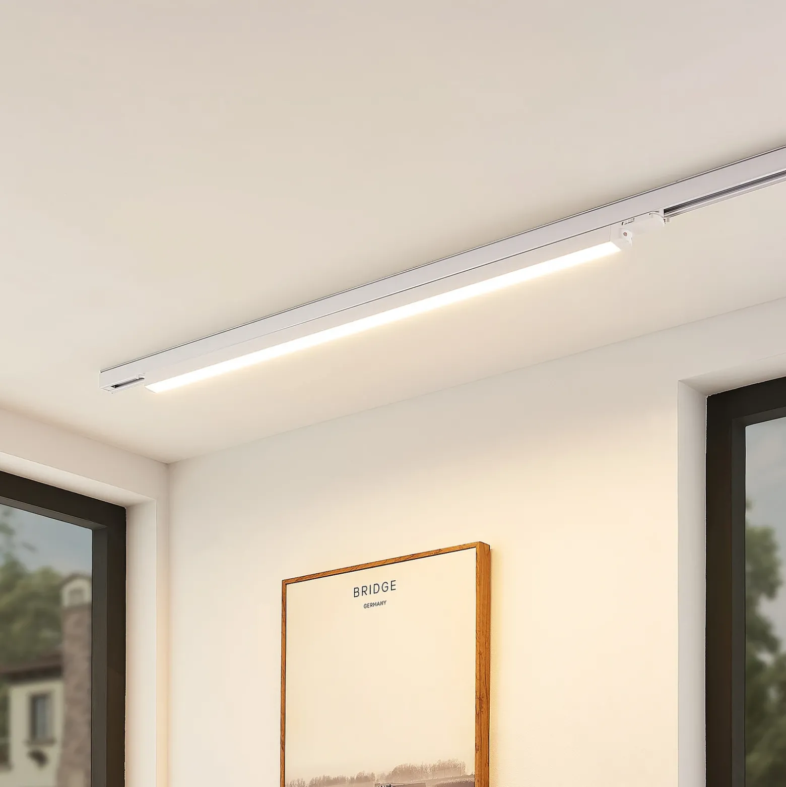 Lámpara de riel LED Arcchio Harlow, blanca, 109 cm, 3000 K