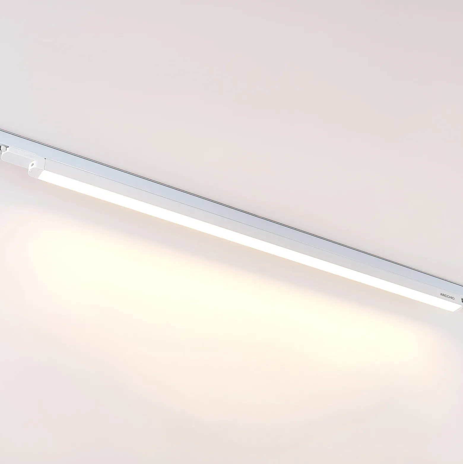 Lámpara de riel LED Arcchio Harlow, blanca, 109 cm, 3000 K