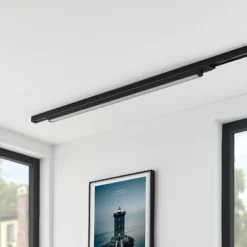 Lámpara de riel LED Arcchio Harlow, negra, 109 cm, 4000 K