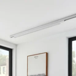 Lámpara de riel LED Arcchio Harlow, blanca, 109 cm, 3000 K