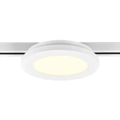 Lámpara de riel LED Camillus para DUOline, blanco, Ø 17 cm