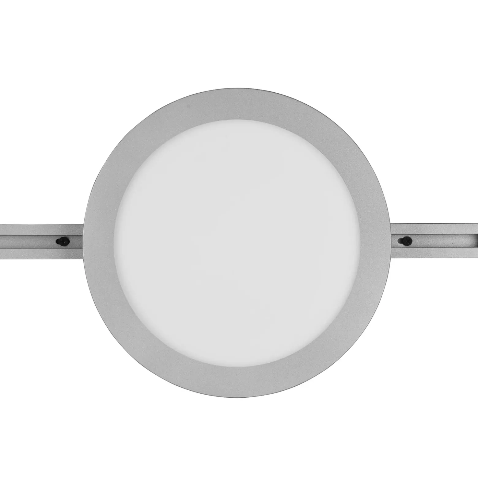 Lámpara de riel LED Camillus para DUOline, titanio, Ø 26 cm