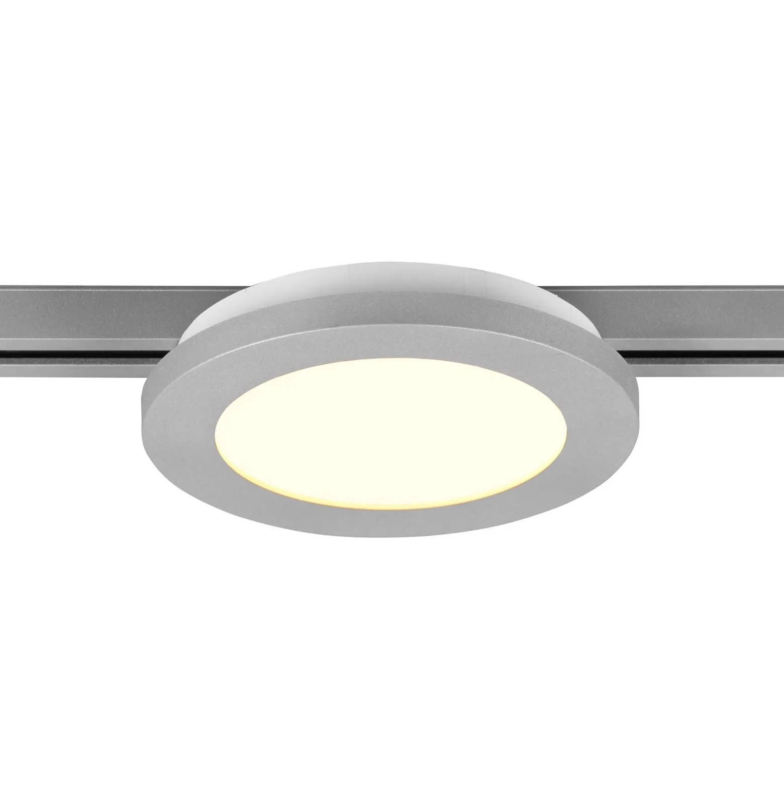 Lámpara de riel LED Camillus para DUOline, titanio, Ø 17 cm