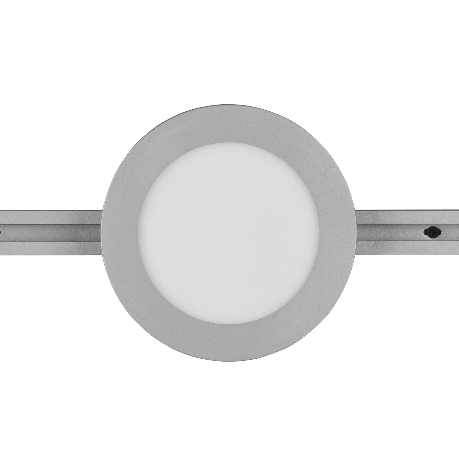 Lámpara de riel LED Camillus para DUOline, titanio, Ø 17 cm