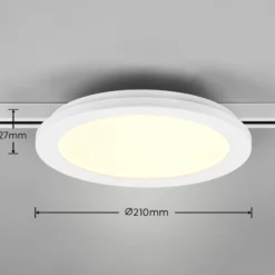Lámpara de riel LED Camillus para DUOline, blanco, Ø 26 cm