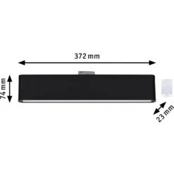 Lámpara de riel LED Paulmann URail, modelo Ceris, color negro, 3000 K, 37 cm