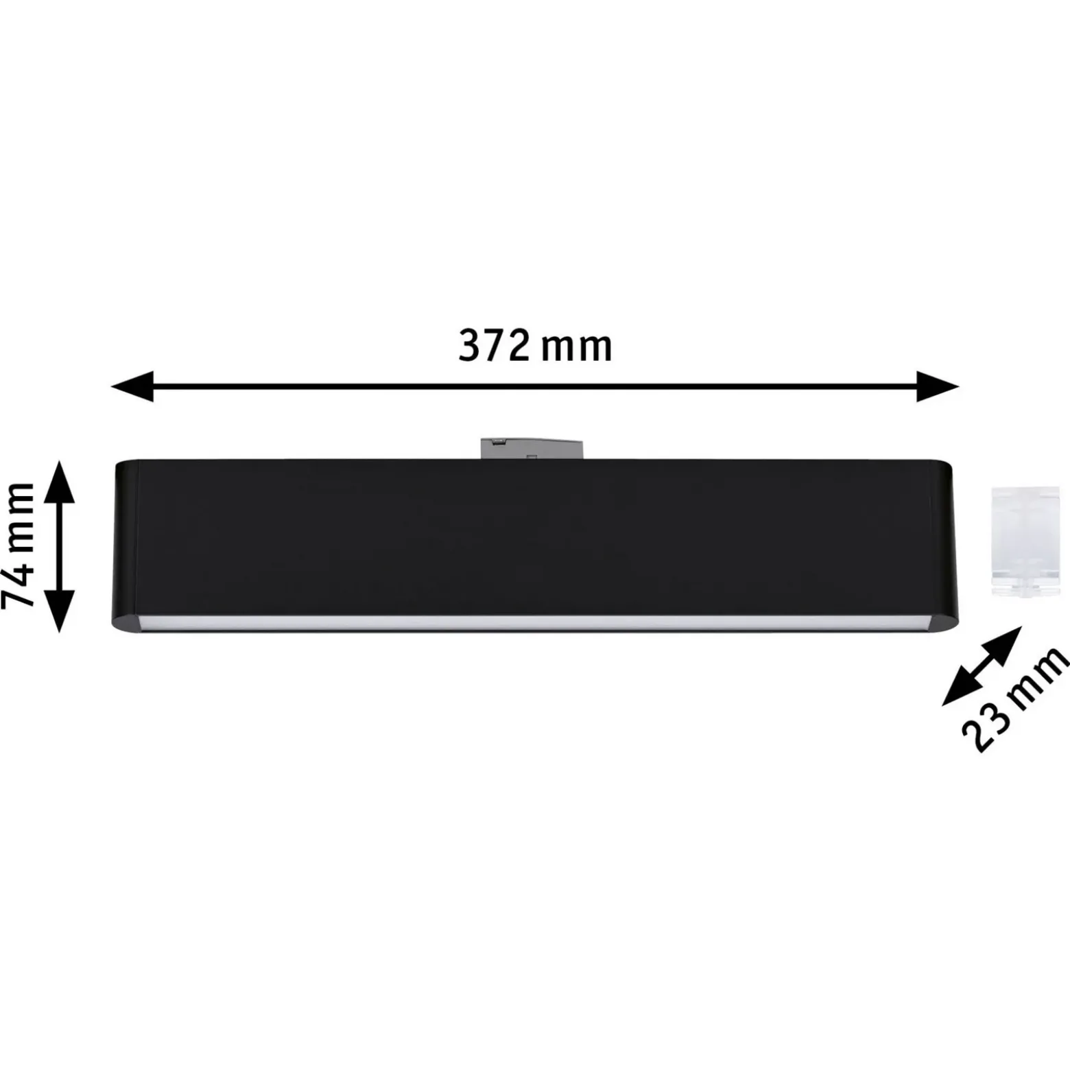 Lámpara de riel LED Paulmann URail, modelo Ceris, color negro, 3000 K, 37 cm