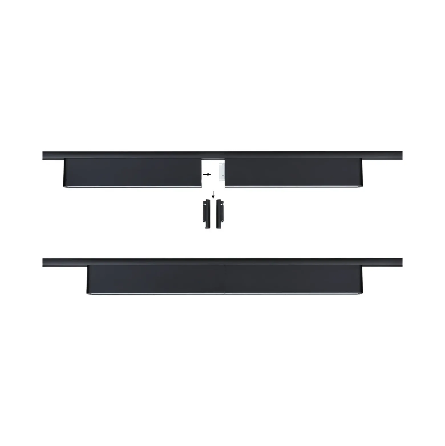 Lámpara de riel LED Paulmann URail, modelo Ceris, color negro, 3000 K, 37 cm