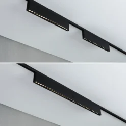 Lámpara de riel LED Paulmann URail Zelos, negra, 3000 K, 37 cm