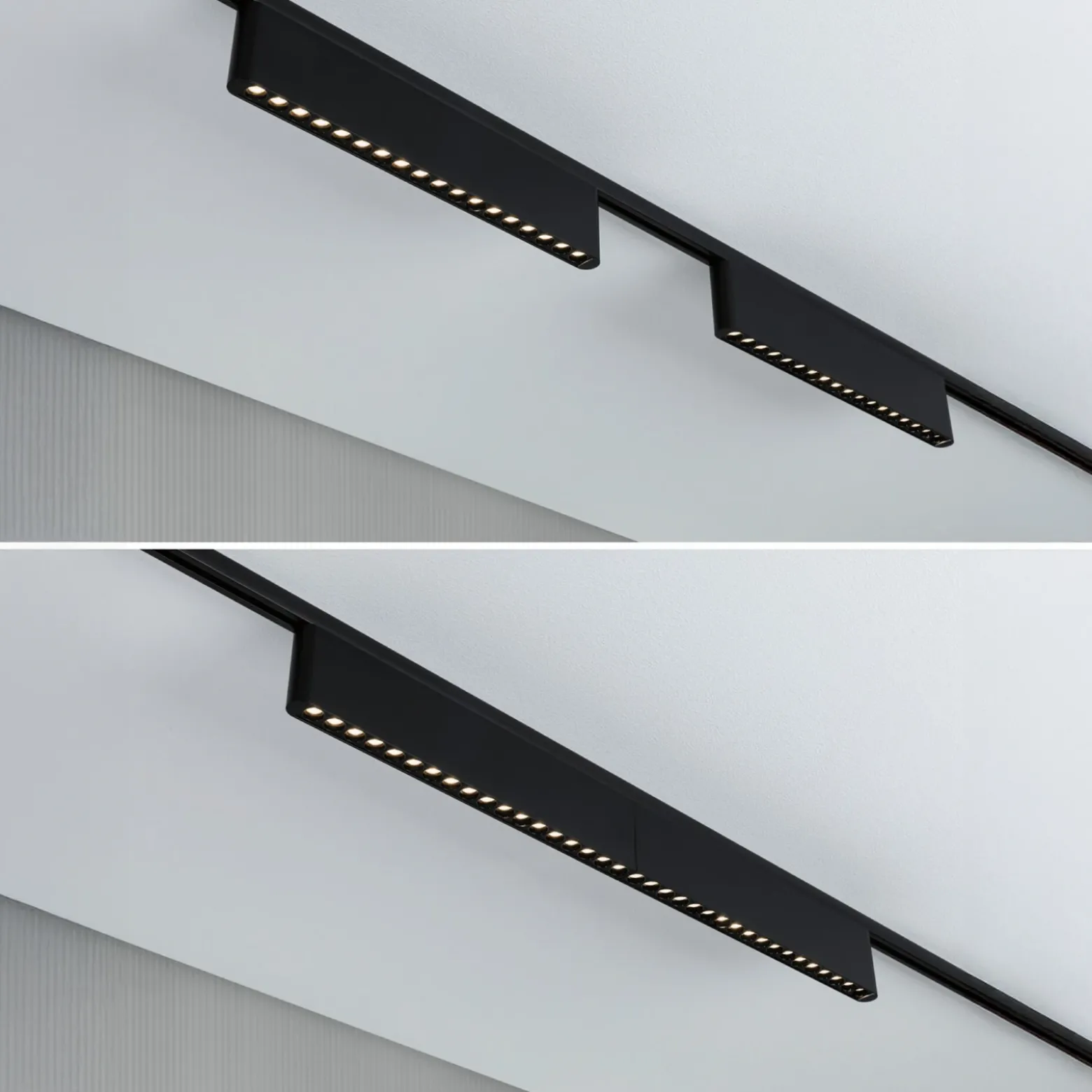 Lámpara de riel LED Paulmann URail Zelos, negra, 3000 K, 37 cm