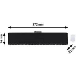 Lámpara de riel LED Paulmann URail Zelos, negra, 3000 K, 37 cm