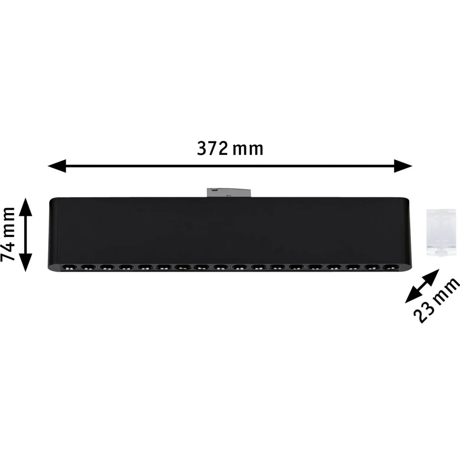 Lámpara de riel LED Paulmann URail Zelos, negra, 3000 K, 37 cm