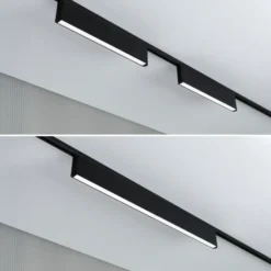 Lámpara de riel LED Paulmann URail, color Ceris, negro, 4000 K, 37 cm