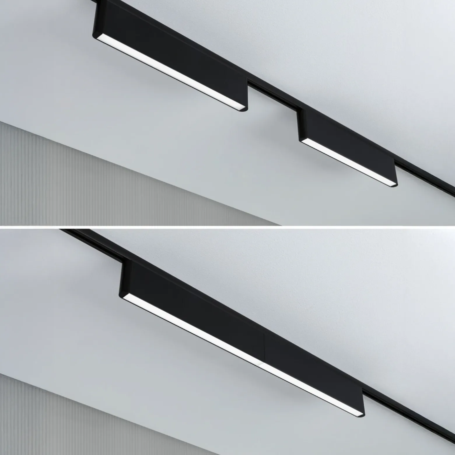 Lámpara de riel LED Paulmann URail, color Ceris, negro, 4000 K, 37 cm