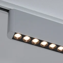 Lámpara de riel LED Paulmann URail Zelos, cromada, 3000 K, 37 cm