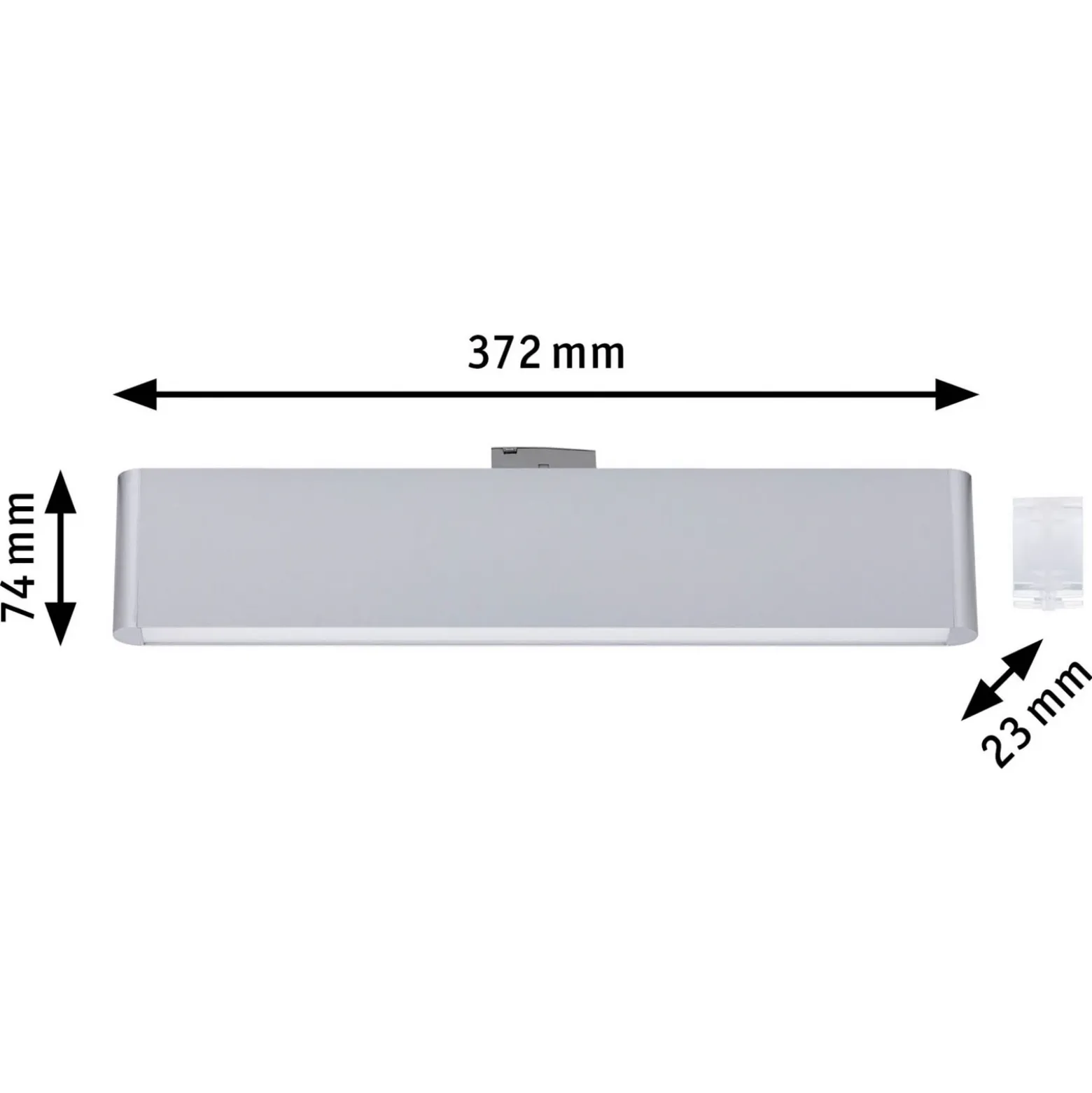 Lámpara de riel LED Paulmann URail Ceris, cromada, 4000 K, 37 cm