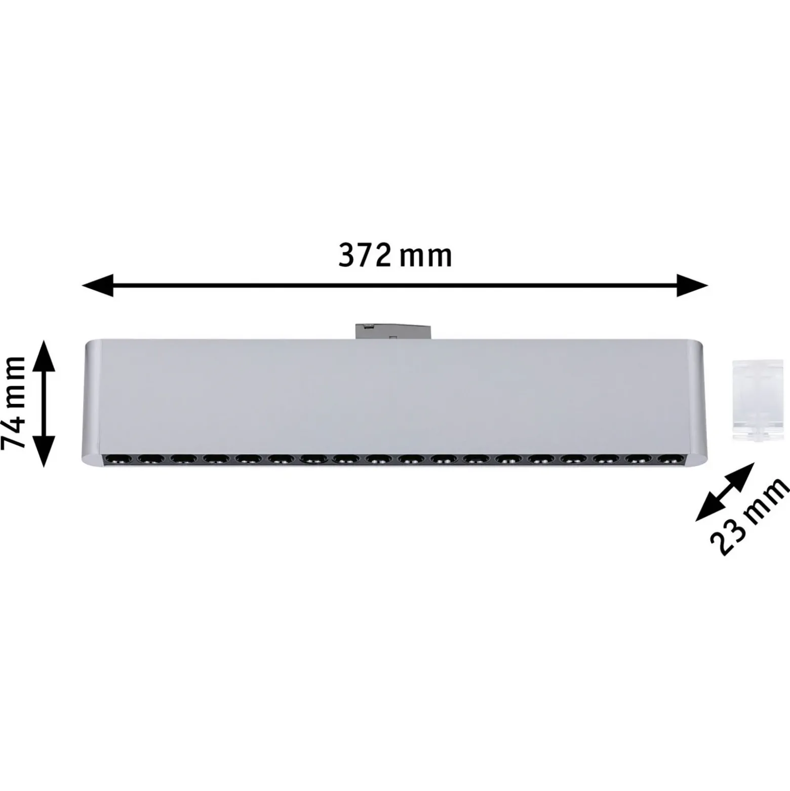 Lámpara de riel LED Paulmann URail Zelos, cromada, 4000 K, 37 cm