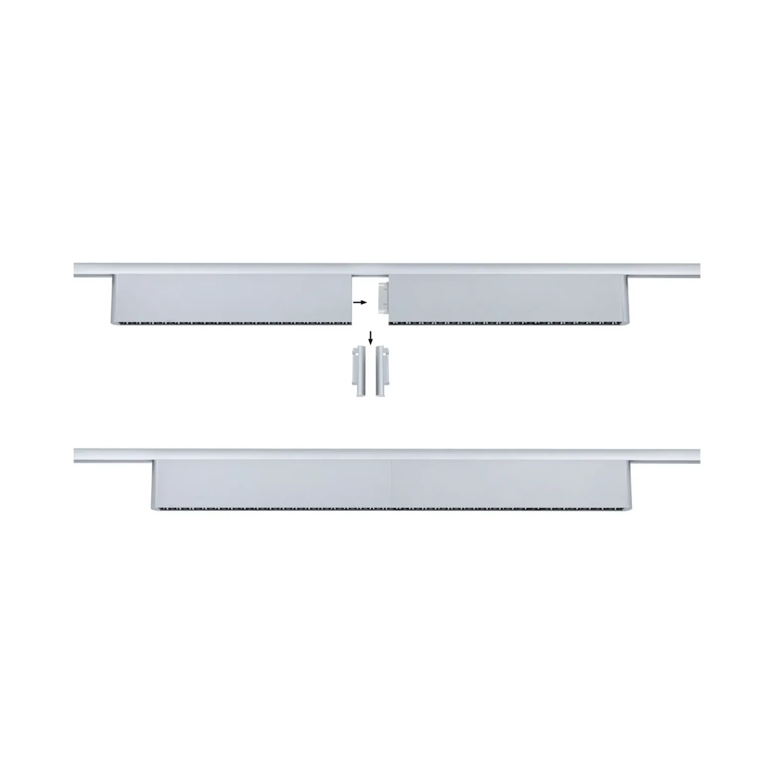 Lámpara de riel LED Paulmann URail Zelos, cromada, 4000 K, 37 cm
