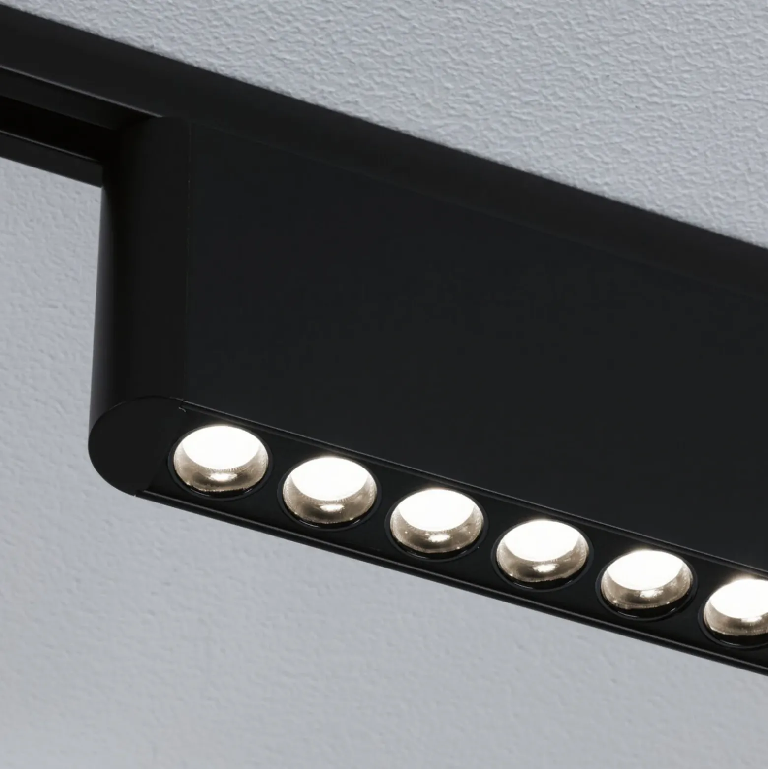 Lámpara de riel LED Paulmann URail Zelos, negra, 4000 K, 37 cm