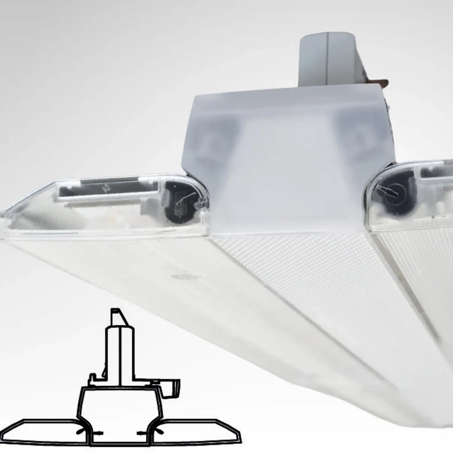 Lámpara de riel LED trifásica MEGAMAN Xavier, 3000 K, blanca, 60 cm