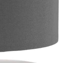 Lámpara de sobremesa Claire con pant. de tela gris