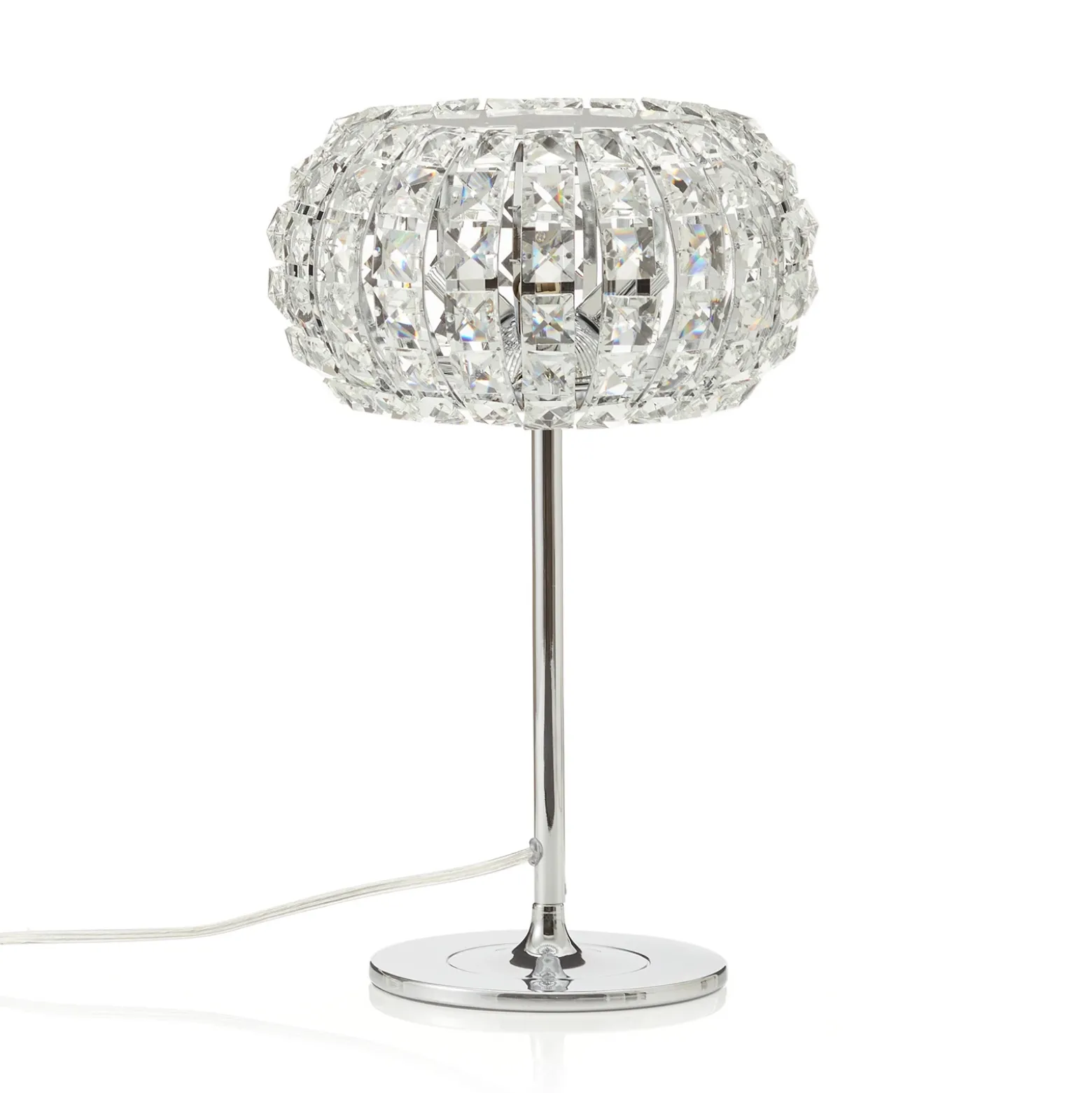 Lámpara de sobremesa DIAMOND con cristales, 24 cm