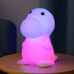Lámpara de sobremesa LED recargable Dinosauro, Dino, blanco, RGB, atenuable
