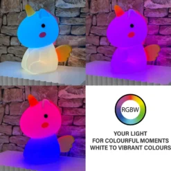 Lámpara de sobremesa LED Unicorno, unicornio, RGB, atenuable