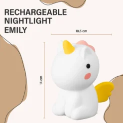 Lámpara de sobremesa LED Unicorno, unicornio, RGB, atenuable