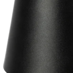 Lámpara de sobremesa Lindby LED recargable Janea CUBE, negra, metal