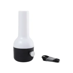 Lámpara de sobremesa recargable Lindby LED para exteriores Isaline, negra,