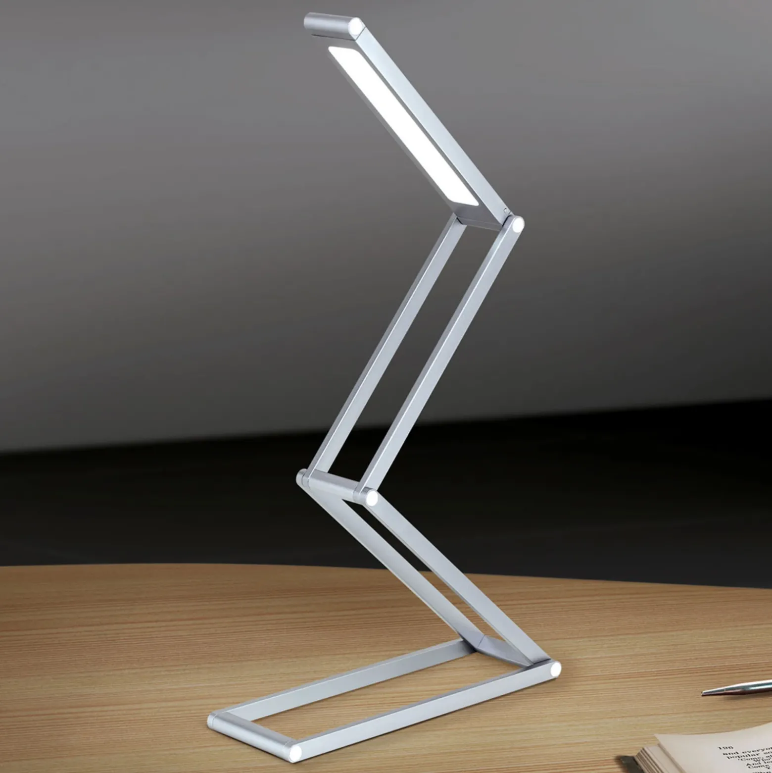 Lámpara de sobremesa recargable Falto LED, antracita, aluminio, regulable