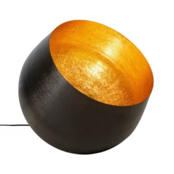 Lámpara de suelo Kare Apollon, negra, Ø 50 cm