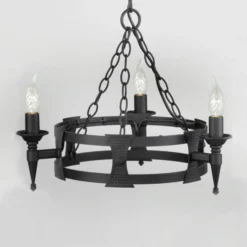Lámpara de suspensión tres luces SAXON negro