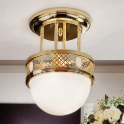 Lámpara de techo ANTIGUA VIENA, latón brillante
